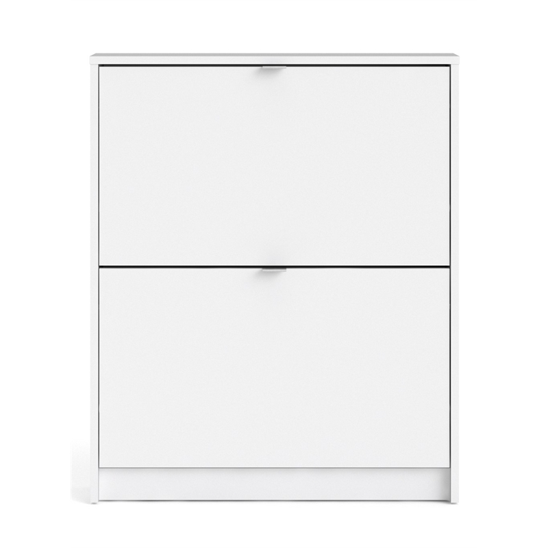 Tvilum Bright 2 Drawer Shoe Cabinet in White