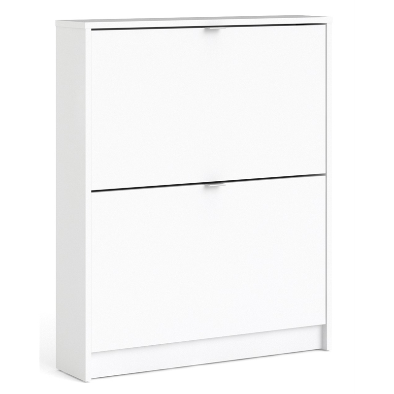 Tvilum Bright 2 Drawer Shoe Cabinet in White