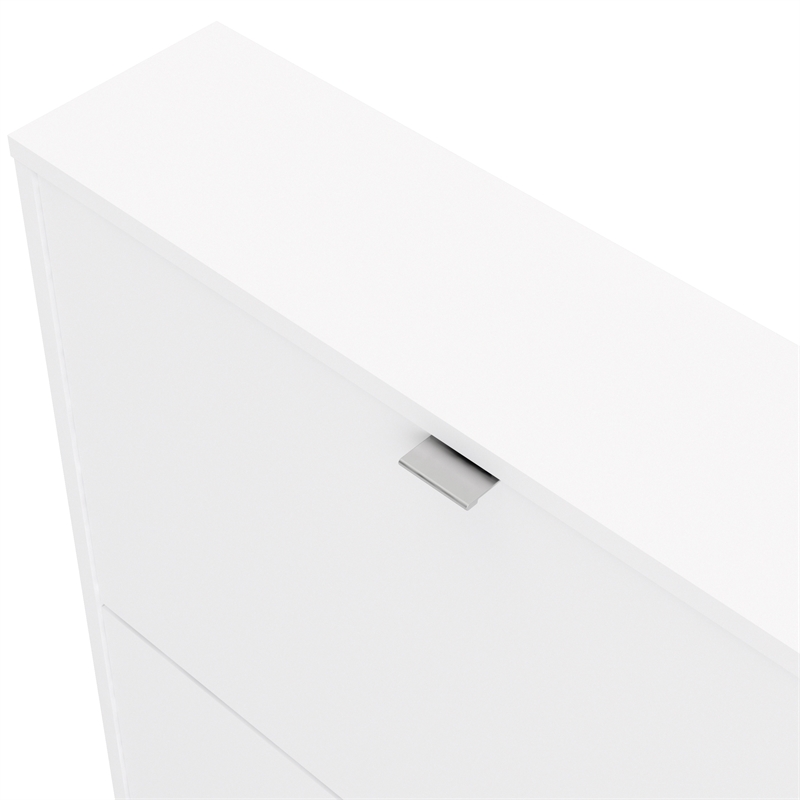 Tvilum Bright 2 Drawer Shoe Cabinet in White