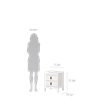 Tvilum Madrid 2 Drawer Nightstand in White