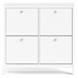 Tvilum Madrid 4 Drawer Shoe Cabinet in White