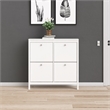 Tvilum Madrid 4 Drawer Shoe Cabinet in White