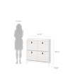 Tvilum Madrid 4 Drawer Shoe Cabinet in White
