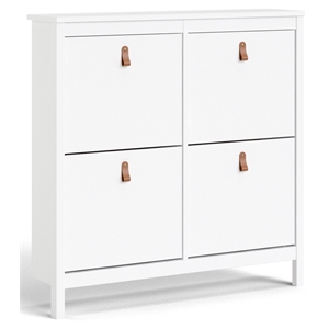 Tvilum Madrid 4 Drawer Shoe Cabinet in White