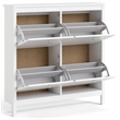 Tvilum Madrid 4 Drawer Shoe Cabinet in White