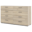 Tvilum Austin 8 Drawer Double Dresser in Oak Structure