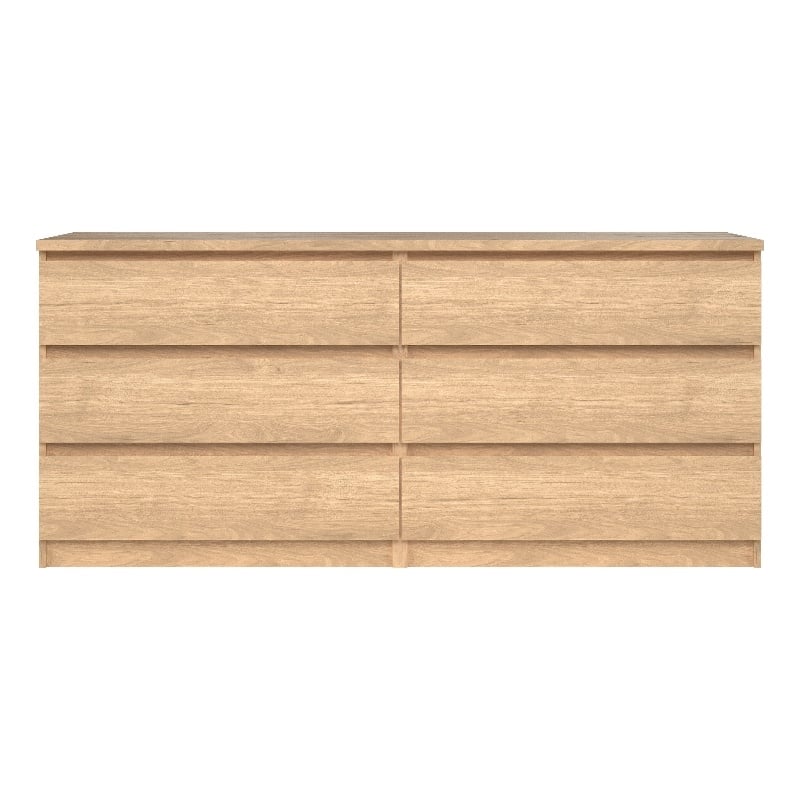 Tvilum Scottsdale 6-Drawer Double Dresser in Jackson Hickory
