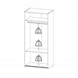 Tvilum Space Wardrobe with 2 Sliding Doors in White