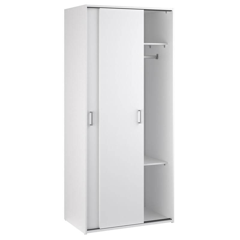 Tvilum Space Wardrobe with 2 Sliding Doors in White