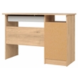 Tvilum Wescot Home Office Desk with 4 Drawers and Open Shelf in Jackson Hickory
