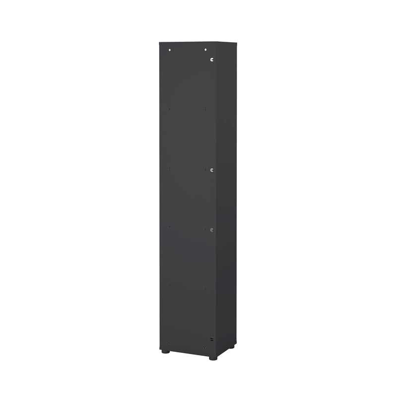 Tvilum Sign Tall Open Storage 5 Shelf Bookcase in Matte Grey and Jackson Hickory