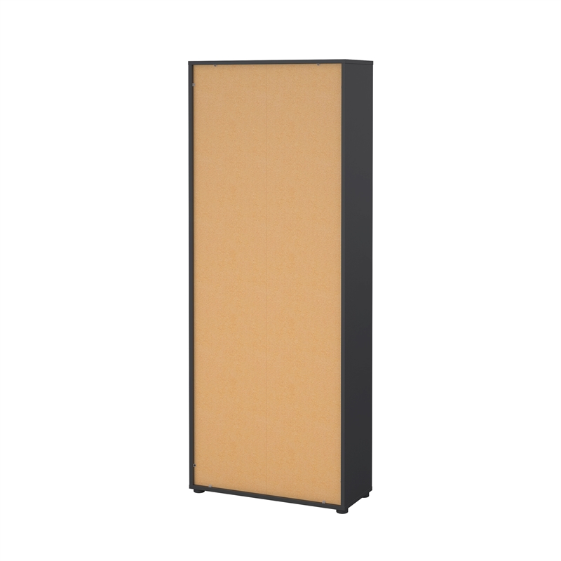 Tvilum Sign 6 Shelf Engineered Wood Storage Cabinet in Matte Grey and Oak