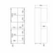 Tvilum Sign 6 Shelf Engineered Wood Storage Cabinet in Matte Grey and Oak