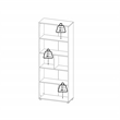 Tvilum Sign 6 Shelf Engineered Wood Storage Cabinet in Matte Grey and Oak