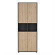 Tvilum Sign 6 Shelf Engineered Wood Storage Cabinet in Matte Grey and Oak