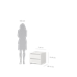 Tvilum Next 2-Drawer Bedroom Nightstand End Table in White