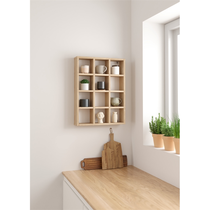Tvilum Hyper  Jackson Hickory Wood Decorative Wall Shelf