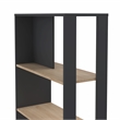 Tvilum Sign Tall Matte Grey/Jackson Hickory 5 Shelf Bookcase Room Divider