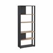 Tvilum Sign Tall Matte Grey/Jackson Hickory 5 Shelf Bookcase Room Divider