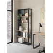 Tvilum Sign Tall Matte Grey/Jackson Hickory 5 Shelf Bookcase Room Divider