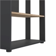 Tvilum Sign Tall Matte Grey/Jackson Hickory 5 Shelf Bookcase Room Divider