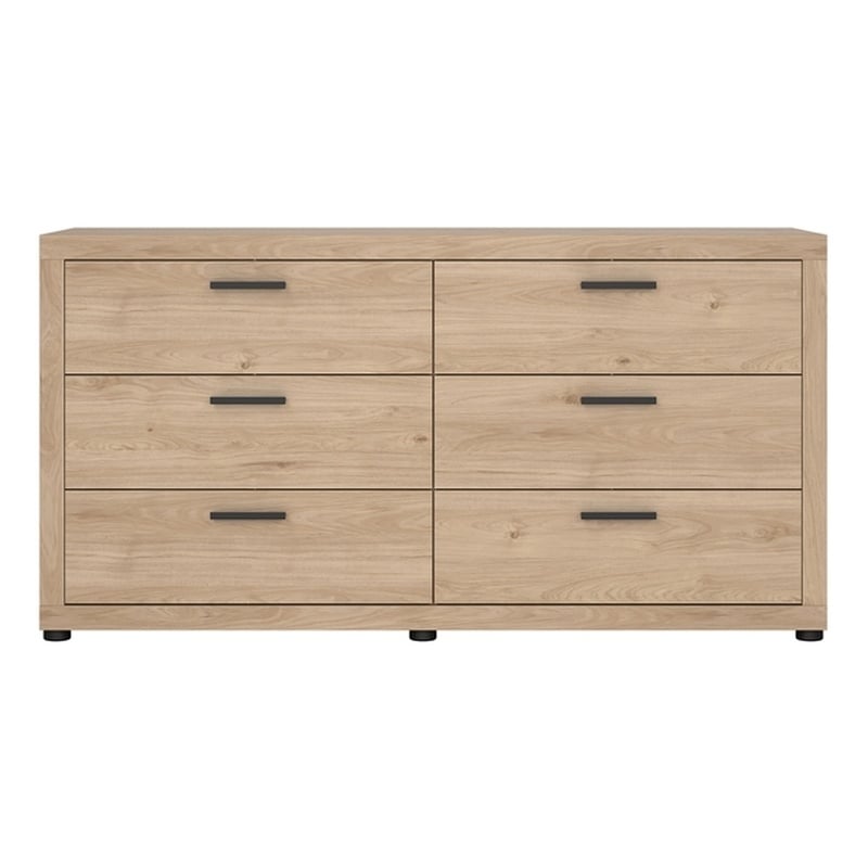 Tvilum Mira 6 Drawer Double Dresser Jackson Hickory