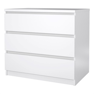 Tvilum Scottsdale White High Gloss 3 Drawer Chest