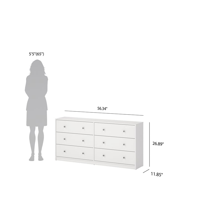 Tvilum Portland White 3-Piece Bedroom Set
