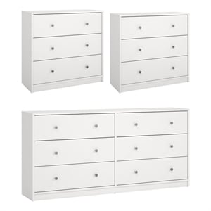 Tvilum Portland White 3-Piece Bedroom Set
