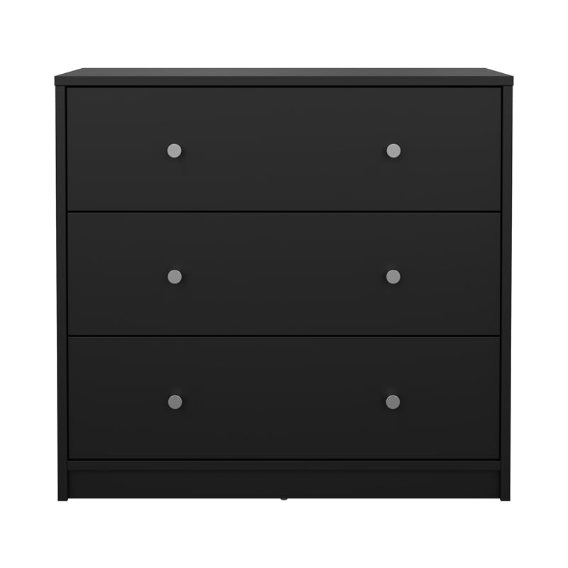 Tvilum Portland Black 3-Piece Bedroom Set - Nightstand And Chest Set Of 2