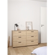 Tvilum  Sofia Jackson Hickory 6 Drawer Double Dresser
