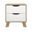Tvilum Ikast Jackson Hickory/White 2 Drawer Nightstand