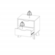 Tvilum Ikast Jackson Hickory/White 2 Drawer Nightstand