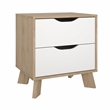 Tvilum Ikast Jackson Hickory/White 2 Drawer Nightstand