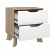 Tvilum Ikast Jackson Hickory/White 2 Drawer Nightstand