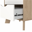 Tvilum Ikast Jackson Hickory/White 2 Drawer Nightstand