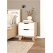 Tvilum Ikast Jackson Hickory/White 2 Drawer Nightstand