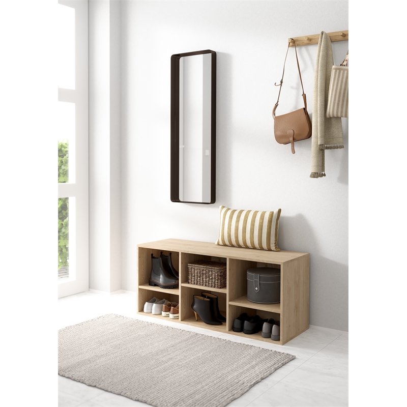 Tvilum Hyper Jackson Hickory 6 Cubby Bench