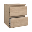 Tvilum Jackson Hickory 2 Drawer Nightstand