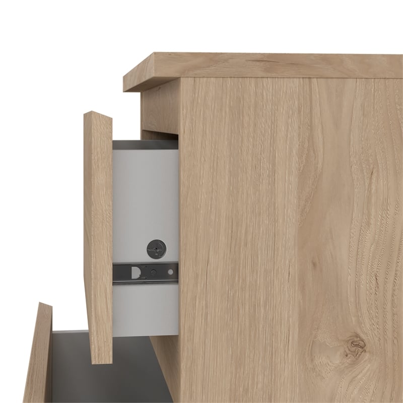 Tvilum Jackson Hickory 2 Drawer Nightstand