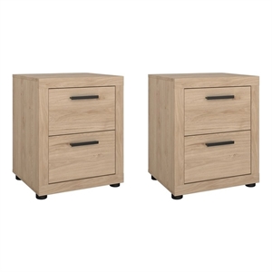 Tvilum Mira  Jackson Hickory 2 Drawer Nightstand - Set of 2