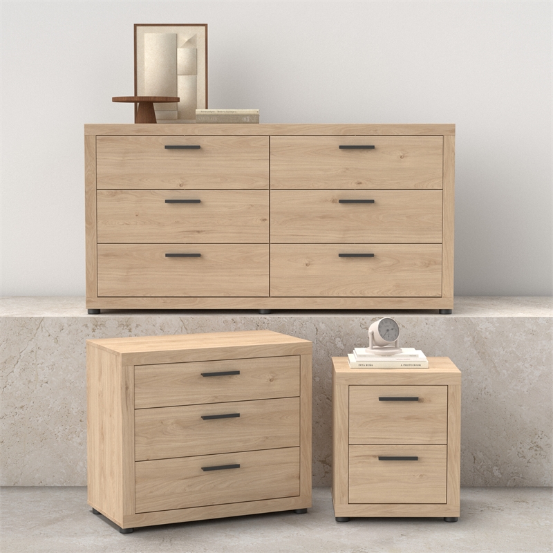 Tvilum Mira  Jackson Hickory 3-Piece Bedroom Set