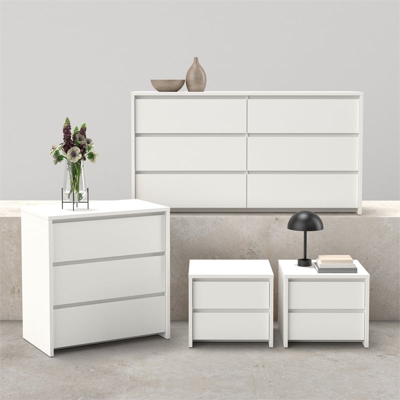 Tvilum Next  White   4-Piece Bedroom Set