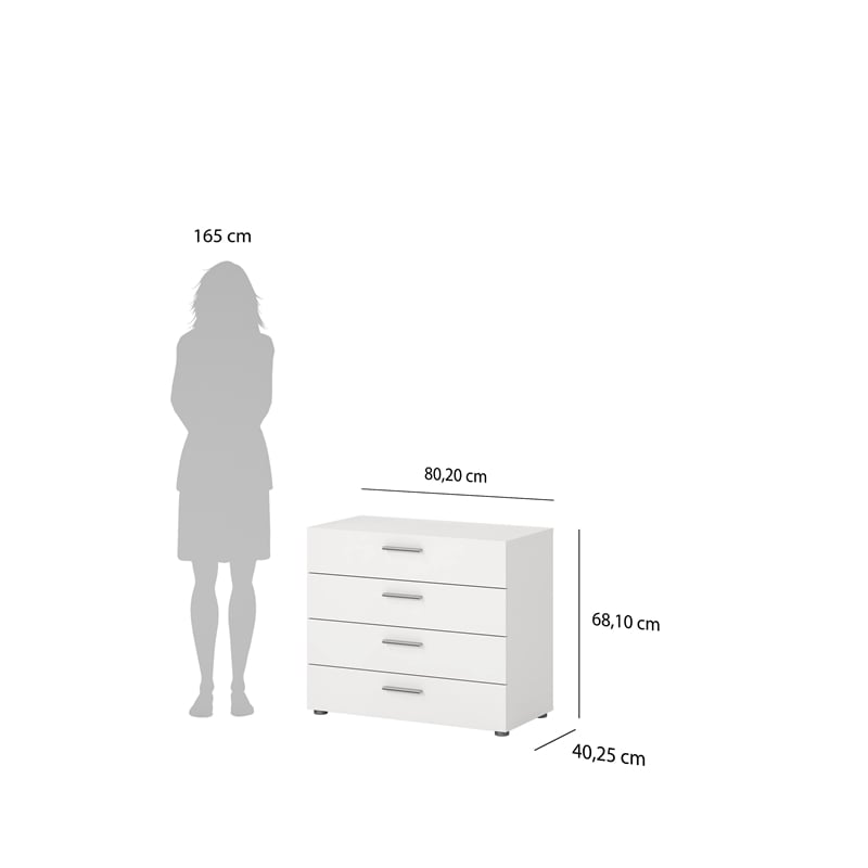 Tvilum Austin Pepe White 2-Piece Bedroom Set