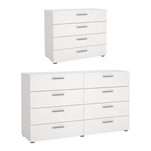 Tvilum Austin Pepe White 2-Piece Bedroom Set