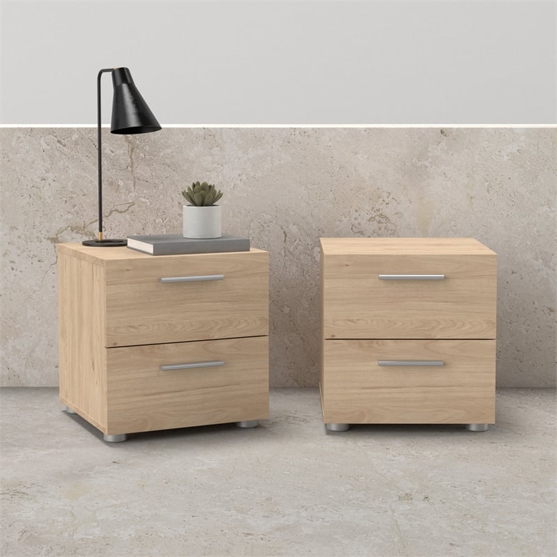 Tvilum  Austin  Jackson Hickory 2 Drawer Nightstand - Set of 2