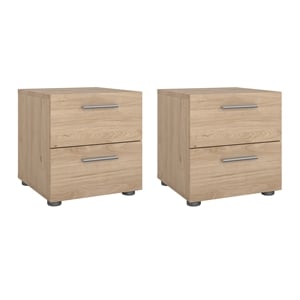 Tvilum  Austin  Jackson Hickory 2 Drawer Nightstand - Set of 2