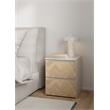 Tvilum Lima 2 Drawer Beige and Herringbone Nightstand