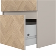 Tvilum Lima 2 Drawer Beige and Herringbone Nightstand