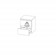 Tvilum Lima 2 Drawer Beige and Herringbone Nightstand